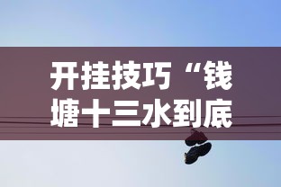 开挂技巧“钱塘十三水到底有没有挂”详细分享装挂